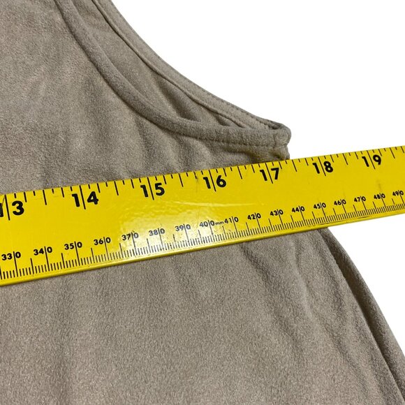 Sleeveless Suede‎ Lace-Up Top With Grommet Detail - Picture 9 of 10